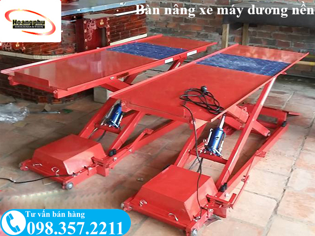 Bàn nâng xe máy dương nền